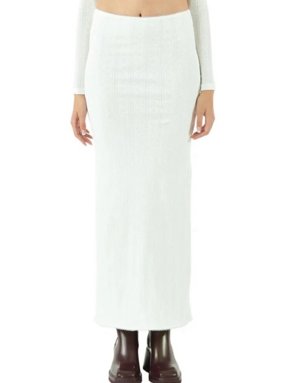 My Mum Made It White Eyelet Slip Skirt